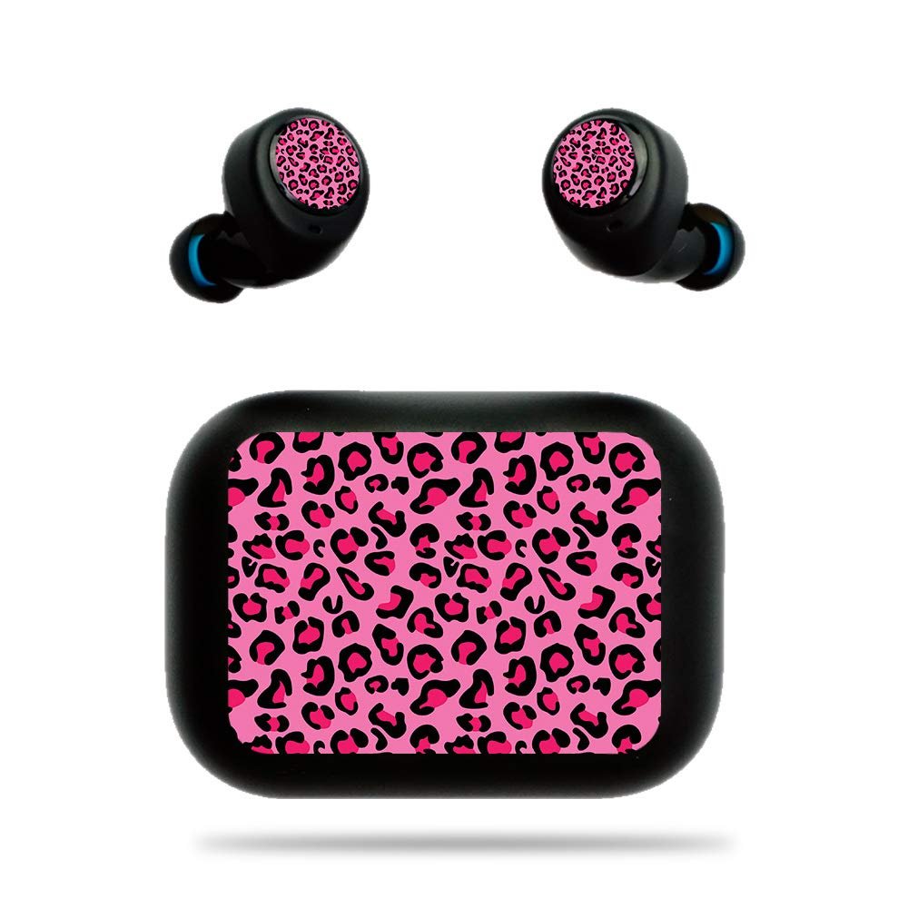 MightySkins Skin for Amazon Echo Buds - Pink Leopard | Protective, Durable, and Unique Vinyl Decal Wrap Cover | Easy to Apply, Remove, and Change Styles | Made in The USA (AMECBU-Pink Leopard)