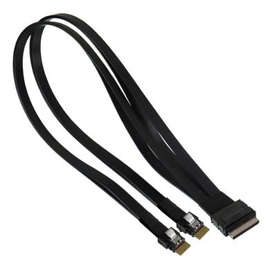 Micro SATA Cables|OCulink 8-Lane to Slimline SAS 4-Lane x2 Cable - 50CM