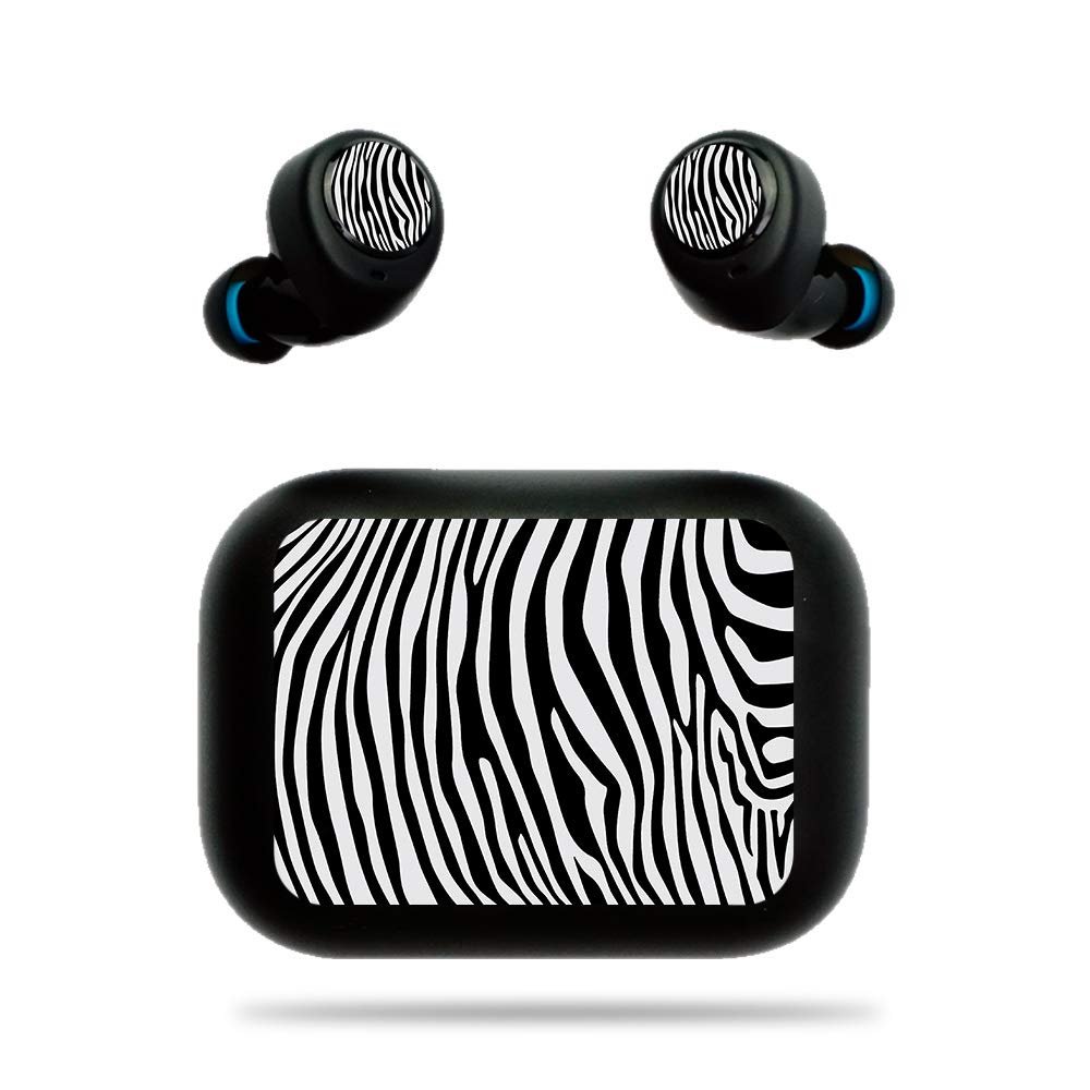 MightySkins Skin for Amazon Echo Buds - Black Zebra | Protective, Durable, and Unique Vinyl Decal Wrap Cover | Easy to Apply, Remove, and Change Styles | Made in The USA