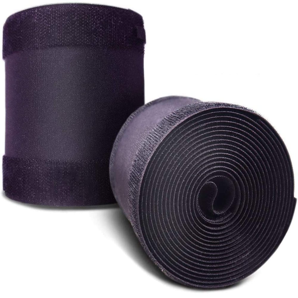 2 Pcs Black Floor Cord Cover for Office Carpet Wire Cover Under Desk Cable Grip Strip Management Hold Cords in Place for Power Cords Audio Cables Coaxial Cable Telephone Line (3.9 Width X 10Length)