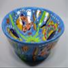 16" ROUND TALAVERA SINK ceramic bathroom vessel sink, mexican handmade folk art view 1