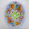 16" ROUND TALAVERA SINK ceramic bathroom vessel sink, mexican handmade folk art view 2