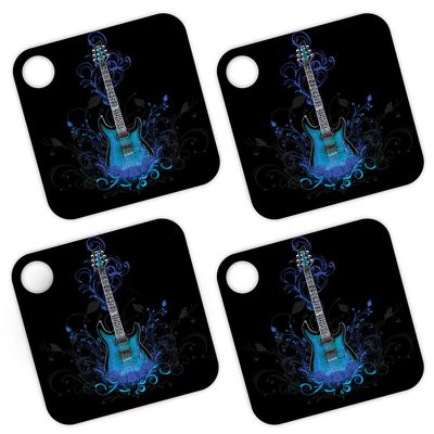 MightySkins Skin for Tile Mate (2020) 4 Pack - Guitar | Protective, Durable, and Unique Vinyl Decal Wrap Cover | Easy to Apply, Remove, and Change Styles | Made In The USA,Model Number: TILEMA20-Guitar