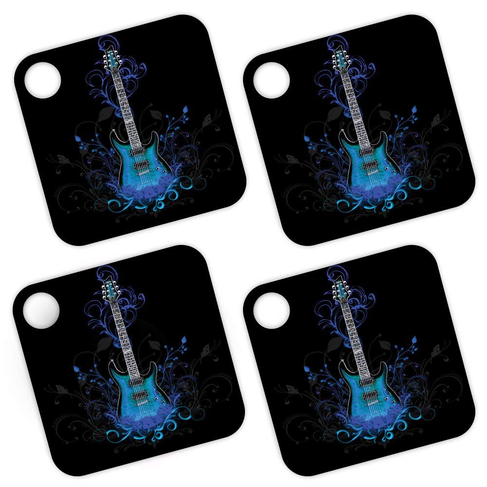 MightySkins Skin for Tile Mate (2020) 4 Pack - Guitar | Protective, Durable, and Unique Vinyl Decal Wrap Cover | Easy to Apply, Remove, and Change Styles | Made In The USA,Model Number: TILEMA20-Guitar