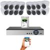 Evertech 16 Channel Security Surveillance System HD DVR Recorder w/ 4TB Hard Drive and 1080p Dome Security Cameras view 1