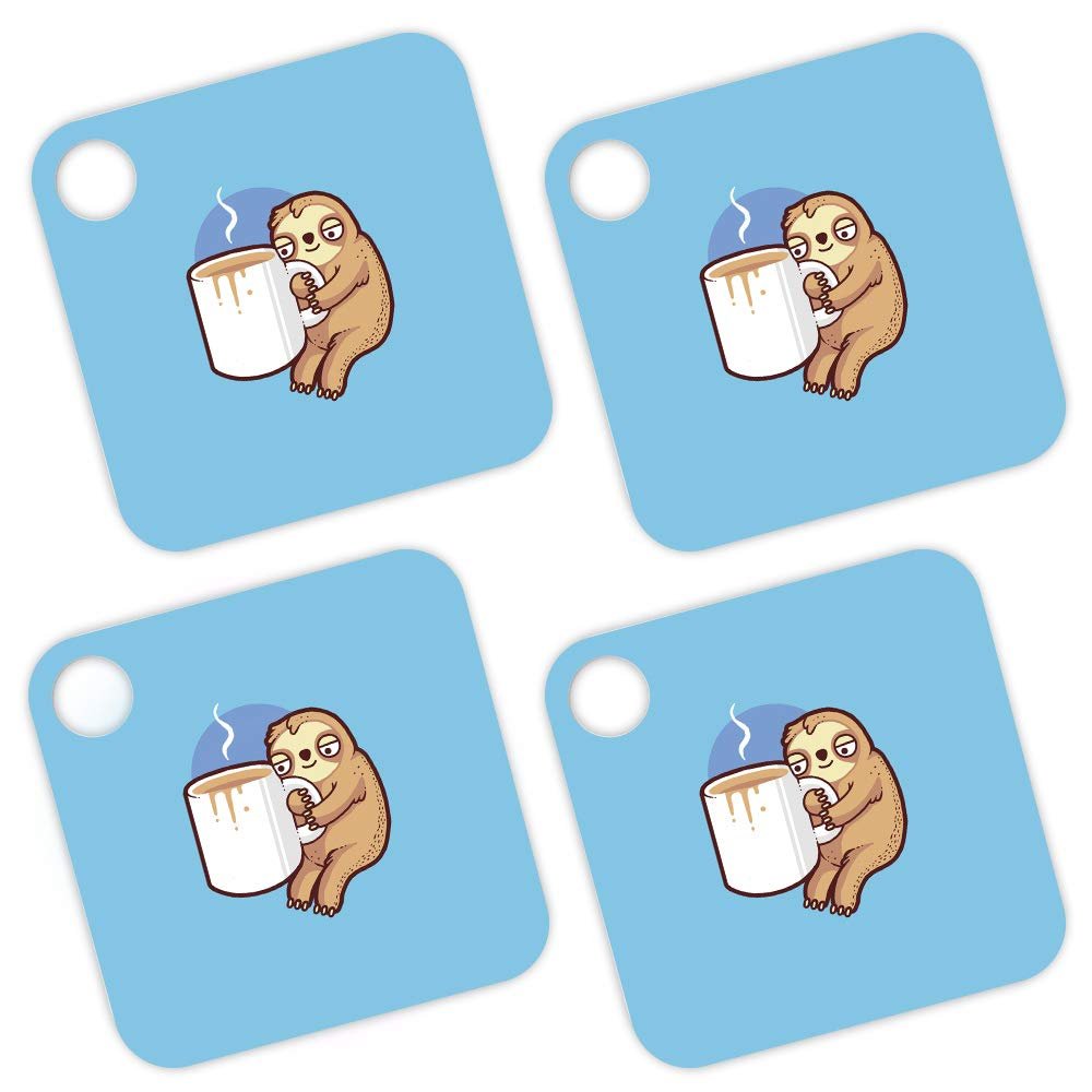 MightySkins Skin for Tile Mate (2020) 4 Pack - Good Morning Sloth | Protective, Durable, and Unique Vinyl Decal Wrap Cover | Easy to Apply, Remove, and Change Styles | Made in The USA