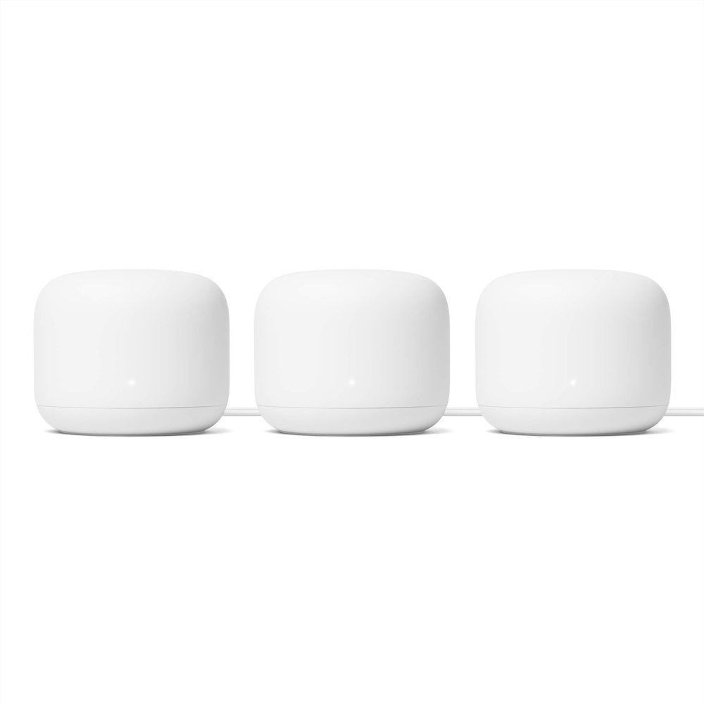 Google Nest Wifi - AC2200 - Mesh WiFi System - Wifi Router - 6600 Sq Ft Coverage - 3 pack