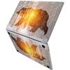 Cavka Vinyl Decal Skin Compatible for MacBook Pro 16 M3 M2 M1 14 2023 Air 15 2022 Retina 2020 Air 13 Mac 12 Misty Design Forest Wolf Laptop Aesthetic Fog Sticker Nature Nice Print Cover Animal view 2