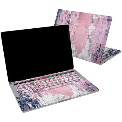 Cavka Vinyl Decal Skin Compatible for MacBook Pro 16 M3 M2 M1 14 2023 Air 15 2022 Retina 2020 Air 13 Mac 12 Paint Watercolor Print Creative Abstract Oil Cover Grunge Design Laptop Sticker Pink