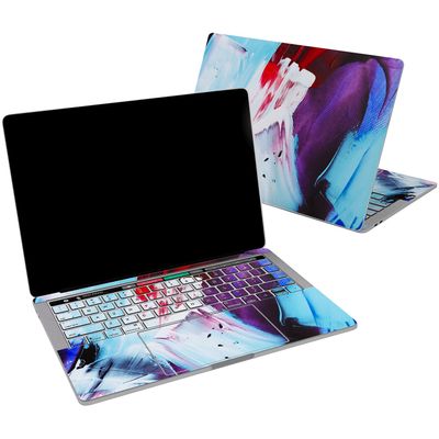Cavka Vinyl Decal Skin Compatible for MacBook Pro 16 M3 M2 M1 14 2023 Air 15 2022 Retina 2020 Air 13 Mac 12 Palette Trendy Colorful Cover Laptop Paint Modern Sticker Print Design Knife Blue