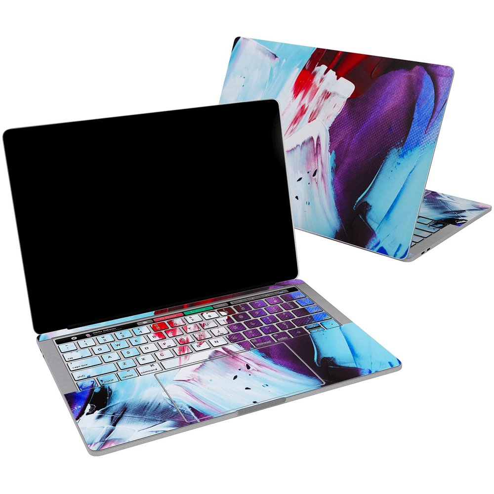 Cavka Vinyl Decal Skin Compatible for MacBook Pro 16 M3 M2 M1 14 2023 Air 15 2022 Retina 2020 Air 13 Mac 12 Palette Trendy Colorful Cover Laptop Paint Modern Sticker Print Design Knife Blue