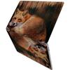 Cavka Vinyl Decal Skin Compatible for MacBook Pro 16 M3 M2 M1 14 2023 Air 15 2022 Retina 2020 Air 13 Mac 12 Cover Tree Print Wooden Fox Unique Laptop Animal Cute Sticker Board Design Orange view 2