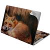 Cavka Vinyl Decal Skin Compatible for MacBook Pro 16 M3 M2 M1 14 2023 Air 15 2022 Retina 2020 Air 13 Mac 12 Cover Tree Print Wooden Fox Unique Laptop Animal Cute Sticker Board Design Orange view 4