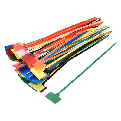 uxcell Cable Zip Ties 6 Inch Label Tag Mark Self-Locking Nylon Wire Strap Multicolored 80pcs
