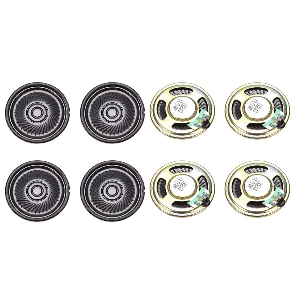 uxcell 0.5 W 32 Ohm DIY Magnetic Speaker 40mm Round-Shape Replacement Loudspeaker for DVD/EVD 8pcs