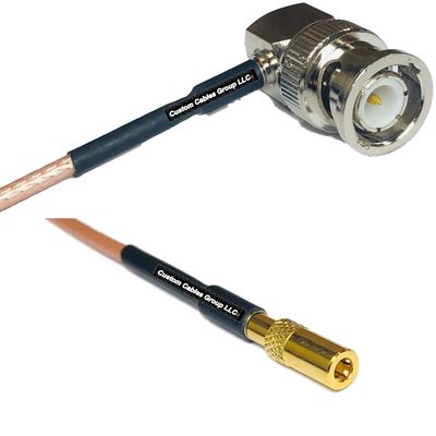 0.5 feet RG316 BNC Male Angle to SSMB Female RF Pigtail Coaxial Cable