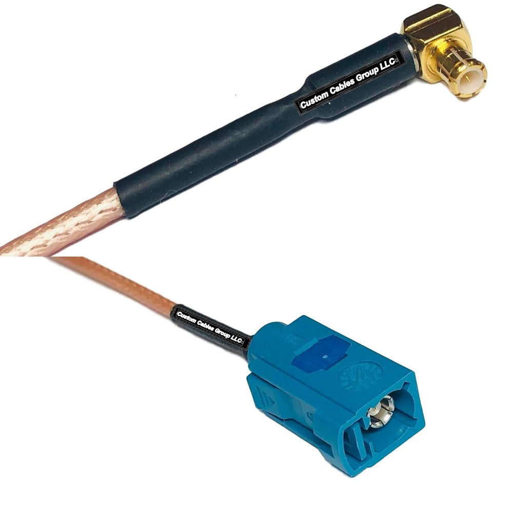 0.5 feet RG316 MCX Male Angle to Fakra Z Female RF Pigtail Coaxial Cable