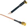 0.5 feet RG316 MMCX Female Angle to SSMA Male RF Pigtail Coaxial Cable view 1