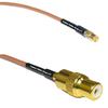 0.5 feet RG316 MMCX Female to RCA Female RF Pigtail Coaxial Cable view 1