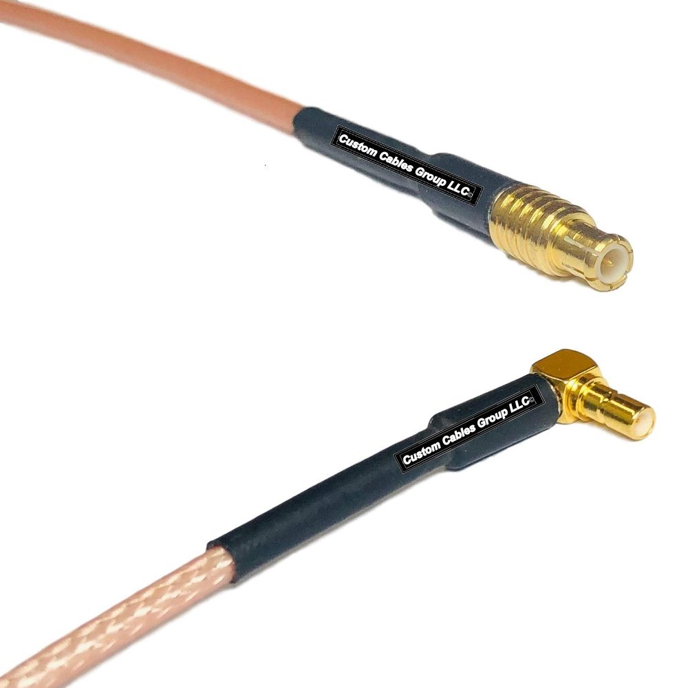 0.5 feet RG316 MCX Male to SSMB Male Angle RF Pigtail Coaxial Cable