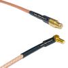 0.5 feet RG316 MCX Male to SSMB Male Angle RF Pigtail Coaxial Cable view 1