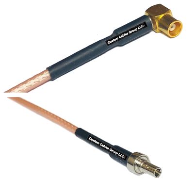 0.5 feet RG316 MCX Female Angle to CRC9 Male RF Pigtail Coaxial Cable