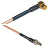 0.5 feet RG316 MCX Female Angle to CRC9 Male RF Pigtail Coaxial Cable view 1