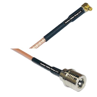 1 feet RG316 MMCX Male Angle to QMA Male RF Pigtail Coaxial Cable