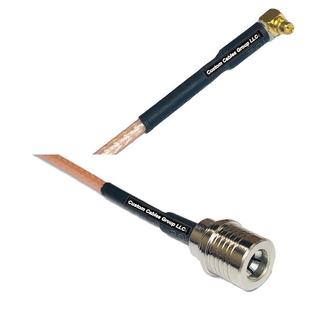 1 feet RG316 MMCX Male Angle to QMA Male RF Pigtail Coaxial Cable