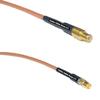 0.5 feet RG316 MCX Male to MMCX Female RF Pigtail Coaxial Cable view 1