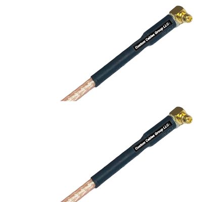 0.5 feet RG316 MMCX Male Angle to MMCX Male Angle RF Pigtail Coaxial Cable
