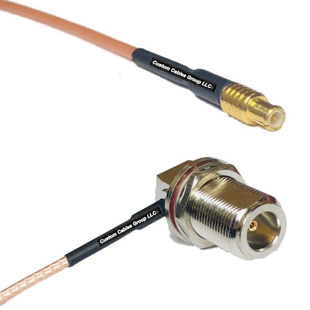 0.5 feet RG316 MCX Male to N Female Bulkhead Angle RF Pigtail Coaxial Cable