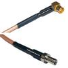 1 feet RG316 MCX Female Angle to TS-9 Male RF Pigtail Coaxial Cable view 1