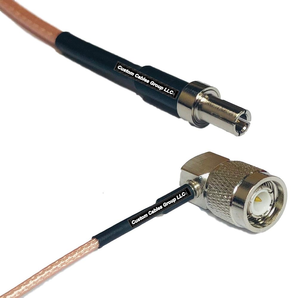 0.5 feet RG316 TS-9 Male to TNC Male Angle RF Pigtail Coaxial Cable