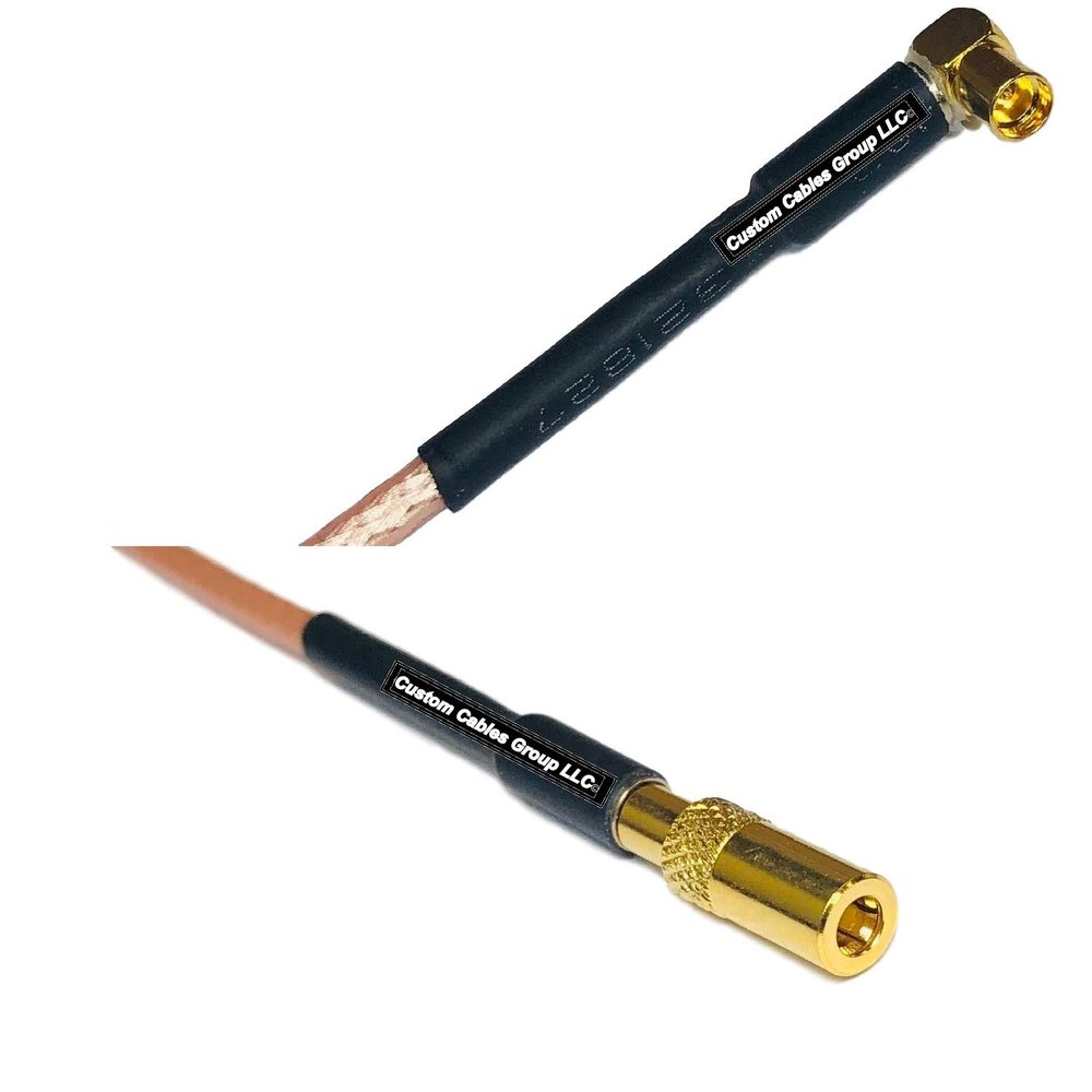 0.5 feet RG316 MMCX Female Angle to SSMB Female RF Pigtail Coaxial Cable