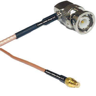 0.5 feet RG316 BNC Male Angle to SMC Male RF Pigtail Coaxial Cable