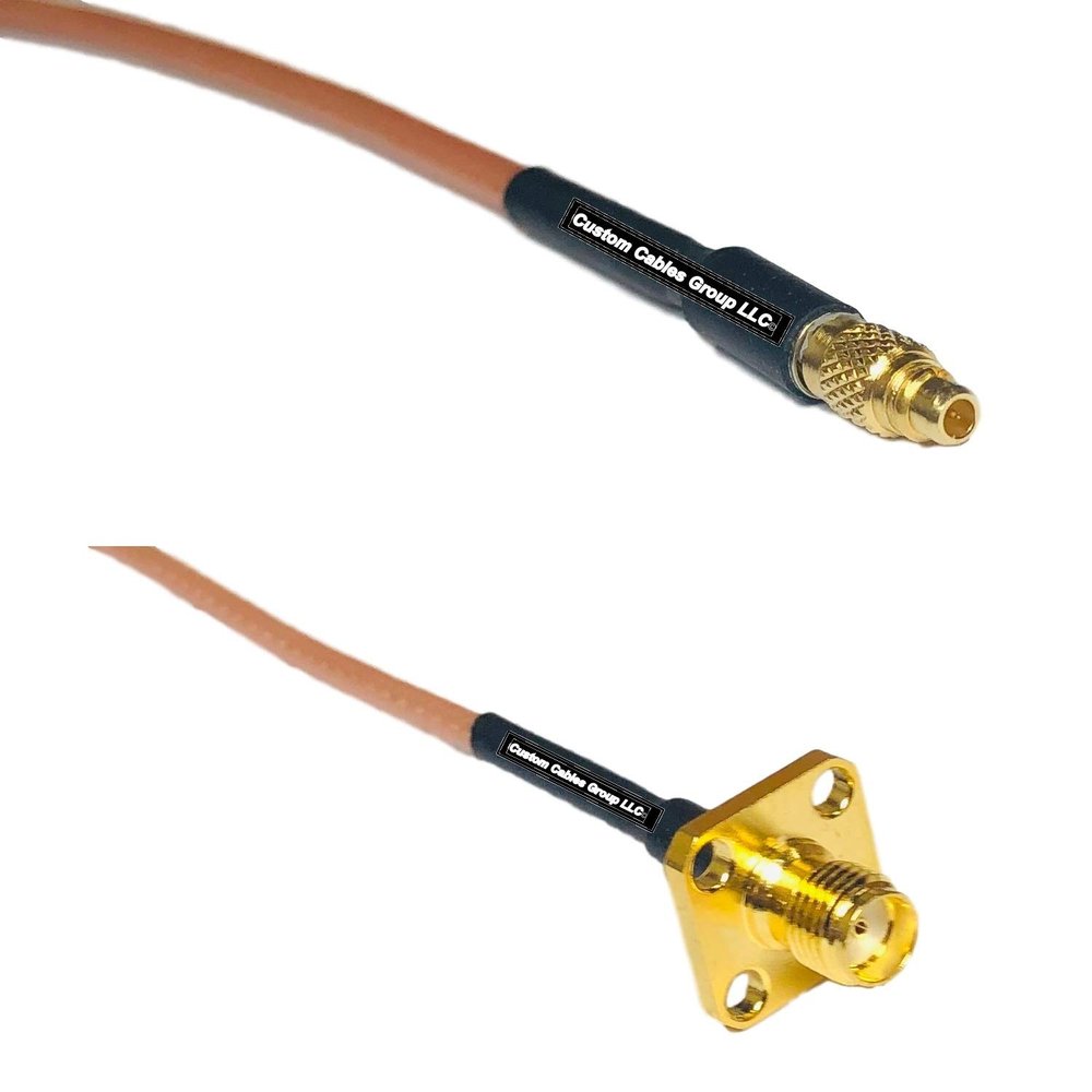 0.5 feet RG316 MMCX Male to SMA Female Flange RF Pigtail Coaxial Cable