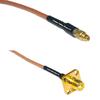 0.5 feet RG316 MMCX Male to SMA Female Flange RF Pigtail Coaxial Cable view 1