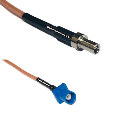 0.5 feet RG316 TS-9 Male to Fakra C Male RF Pigtail Coaxial Cable