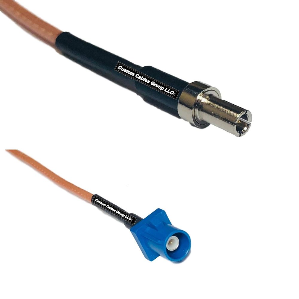 0.5 feet RG316 TS-9 Male to Fakra C Male RF Pigtail Coaxial Cable