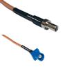 0.5 feet RG316 TS-9 Male to Fakra C Male RF Pigtail Coaxial Cable view 1