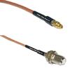 0.5 feet RG316 MMCX Male to F Female RF Pigtail Coaxial Cable view 1