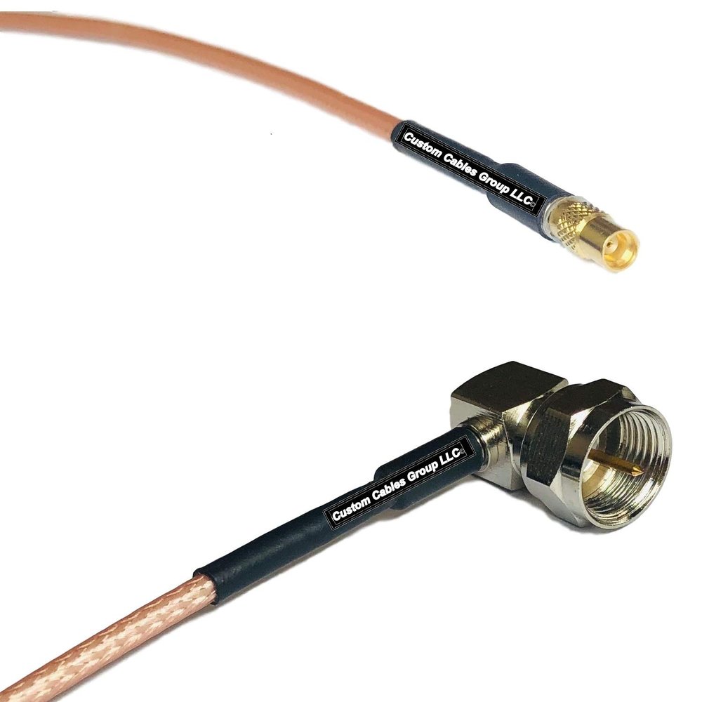 1 feet RG316 MMCX Female to F Male Angle RF Pigtail Coaxial Cable