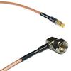 1 feet RG316 MMCX Female to F Male Angle RF Pigtail Coaxial Cable view 1
