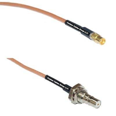 0.5 feet RG316 MMCX Female to QMA Female Bulkhead RF Pigtail Coaxial Cable