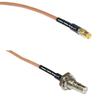 0.5 feet RG316 MMCX Female to QMA Female Bulkhead RF Pigtail Coaxial Cable view 1