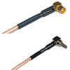 0.5 feet RG316 MCX Female Angle to CRC9 Male Angle RF Pigtail Coaxial Cable view 1