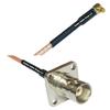 0.5 feet RG316 MMCX Male Angle to BNC Flange Female RF Pigtail Coaxial Cable view 1