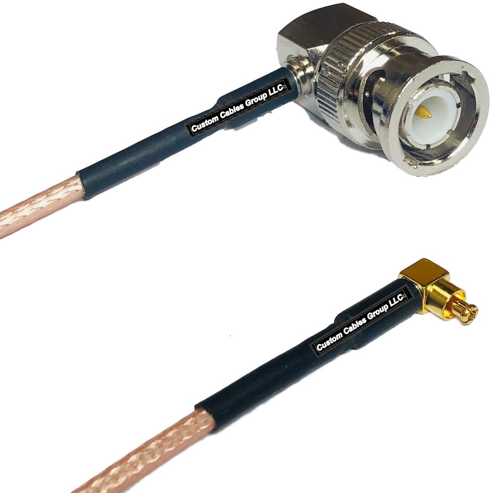 0.5 feet RG316 BNC Male Angle to MC Card Male Angle RF Pigtail Coaxial Cable