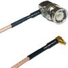 0.5 feet RG316 BNC Male Angle to MC Card Male Angle RF Pigtail Coaxial Cable view 1